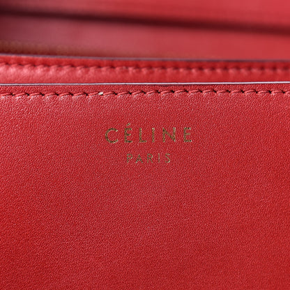 Celine Box Calfskin Medium Classic Box Flap Bag Red 7 of 12