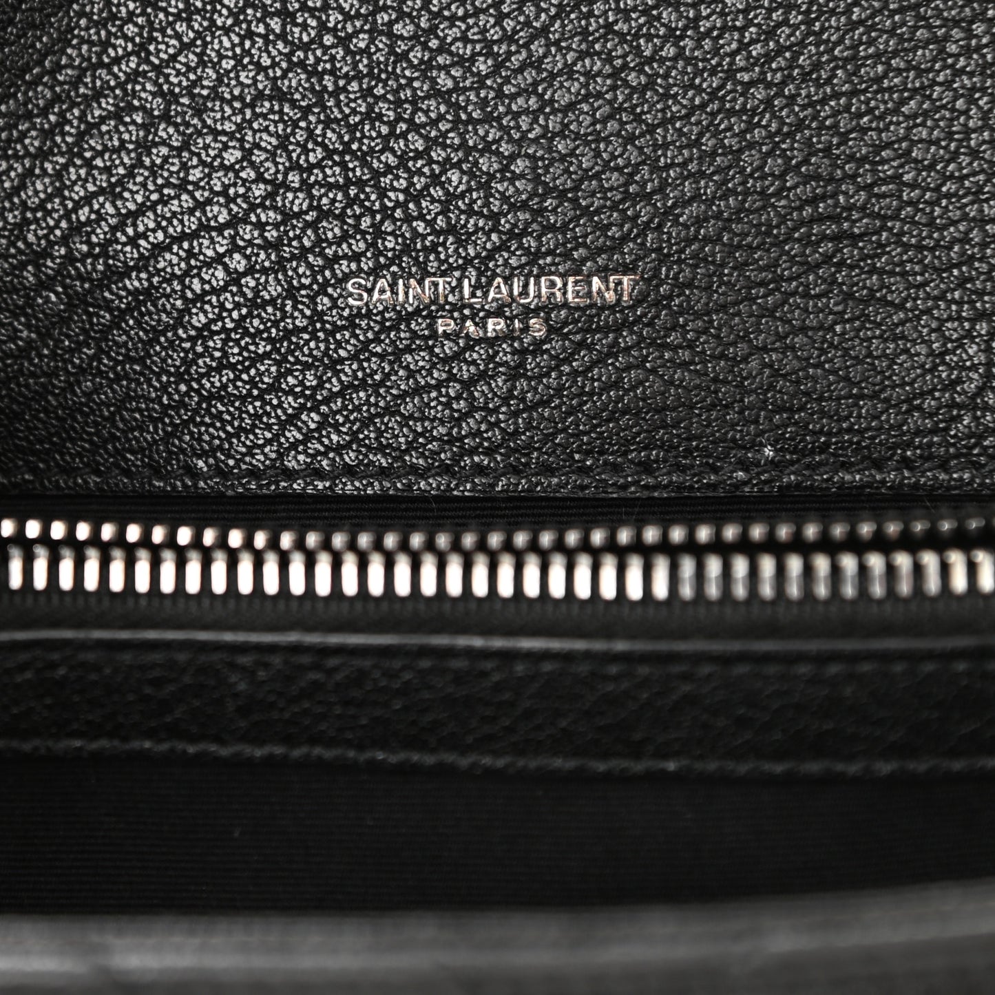 Sheepskin Matelasse Chevron Monogram Medium College Bag Black