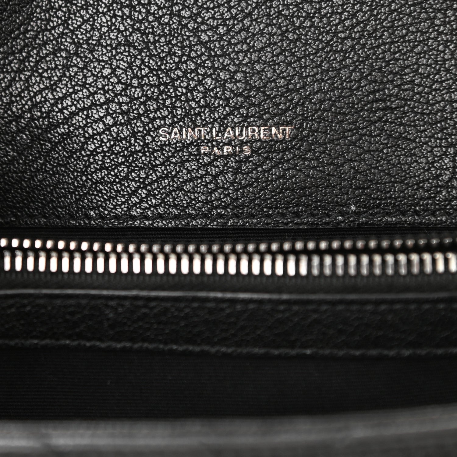 Saint Laurent Sheepskin Matelasse Chevron Monogram Medium College Bag Black 6 of 9