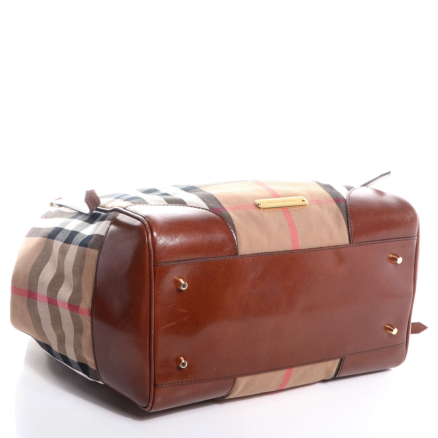 Burberry House Check Medium Canterbury Tote Dark Tan 4 of 11