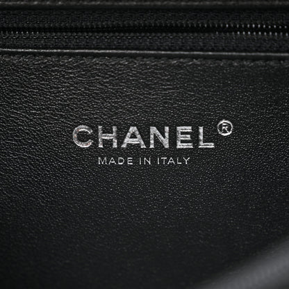 Chanel Metallic Caviar Quilted Medium CC Filigree Vanity Case Dark Silver 6 of 11
