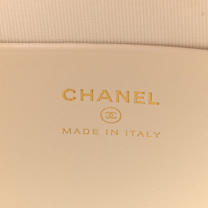 Chanel Caviar Quilted Hobo Clutch With Chain White 6 of 10