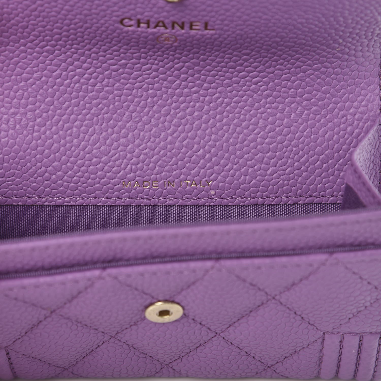 Chanel Caviar Quilted Boy Flap Card Holder Purple 7 of 8