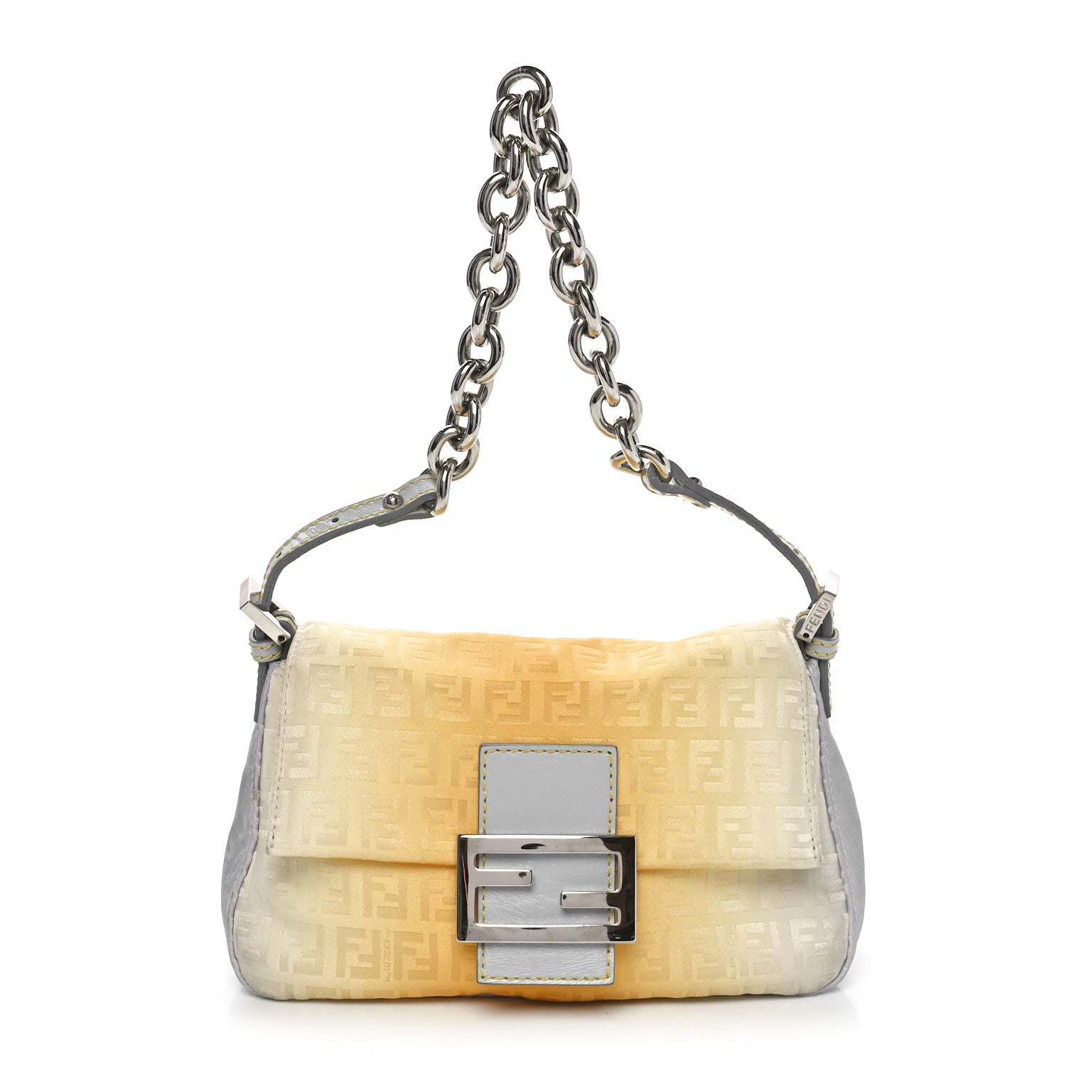 Fendi Zucchino Ombre Mini Mama Baguette Yellow Blue 1 of 9