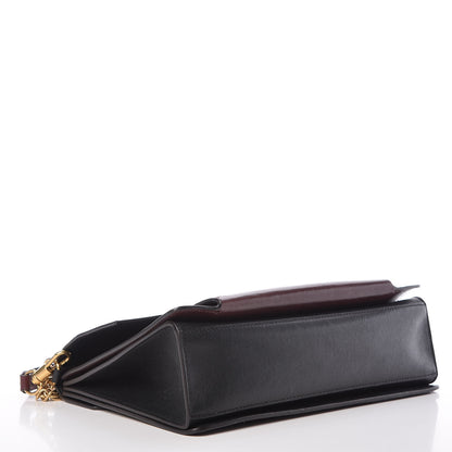 Givenchy Crinkled Patent Calfskin Medium GV3 Flap Black Burgundy 5 of 9