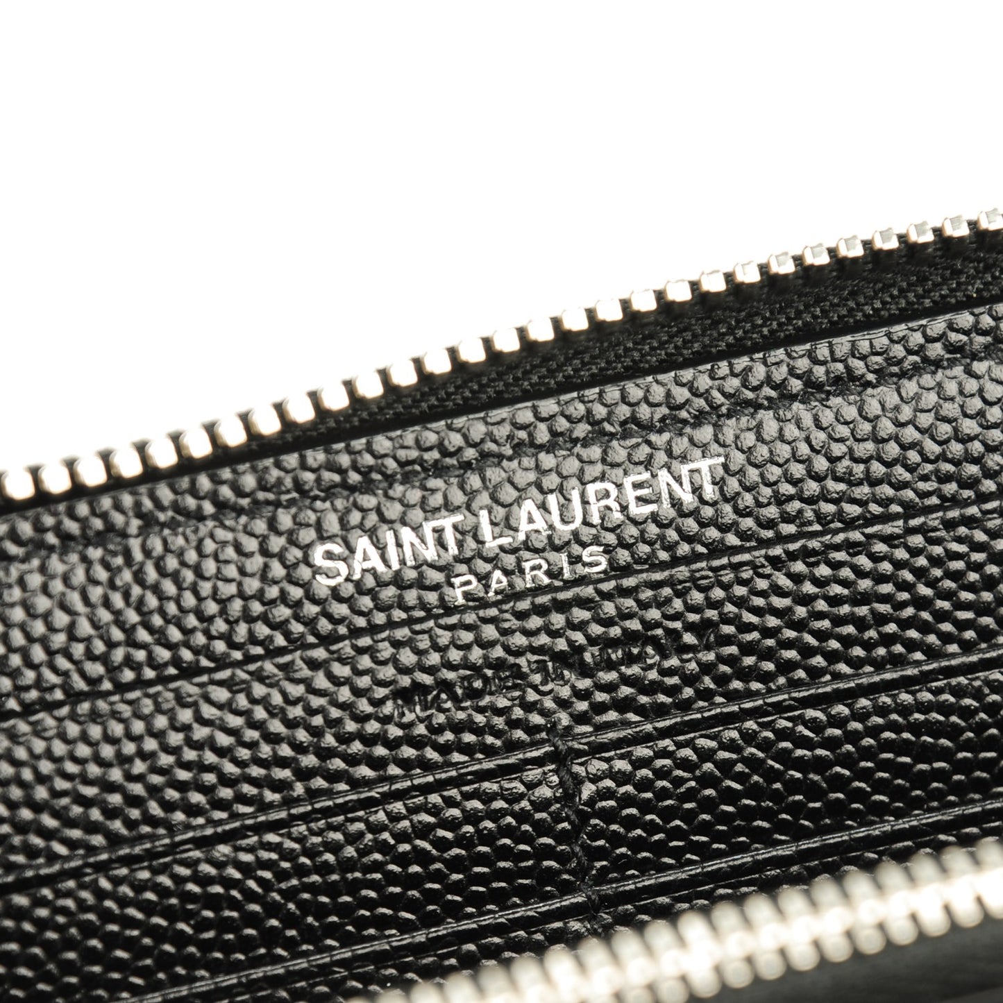 Grain De Poudre Matelasse Chevron Monogram Zip Around Wallet Black