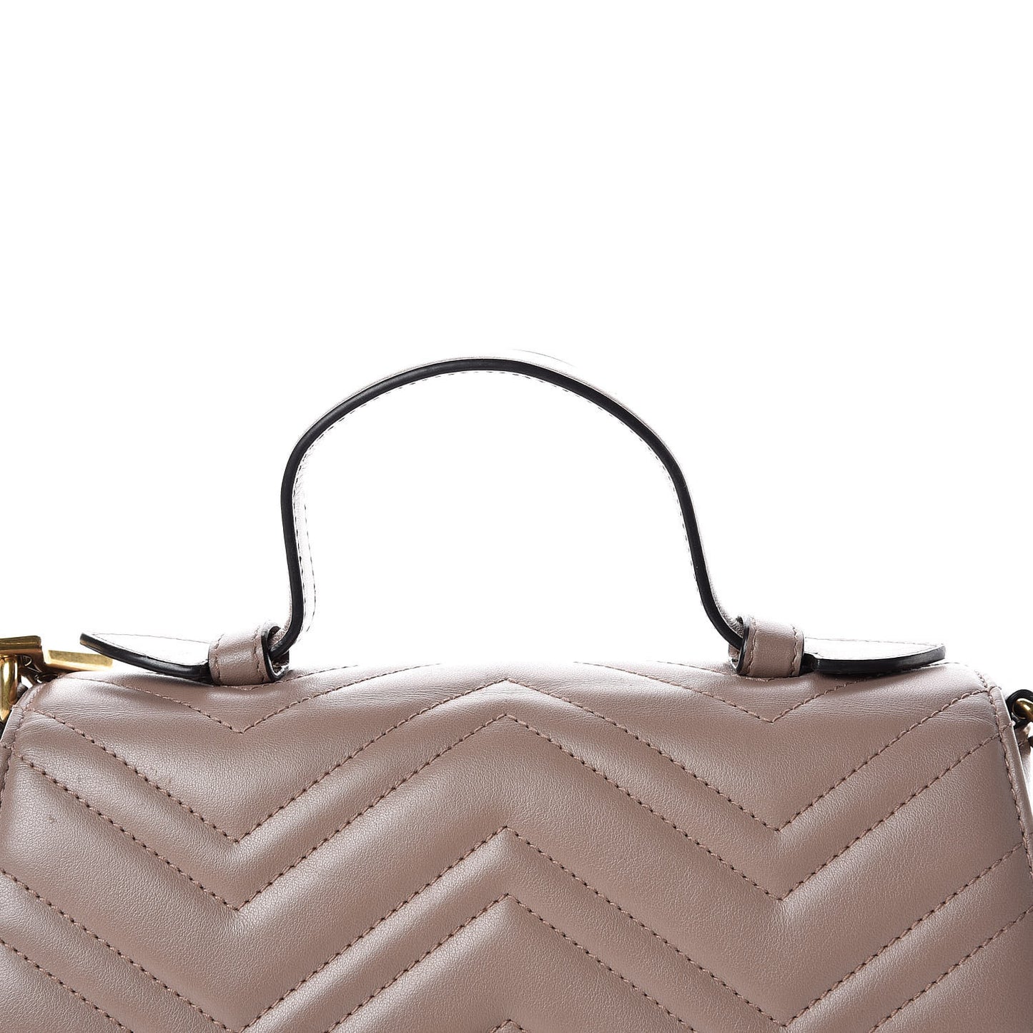 Calfskin Matelasse Small GG Marmont Top Handle Shoulder Bag Porcelain Rose