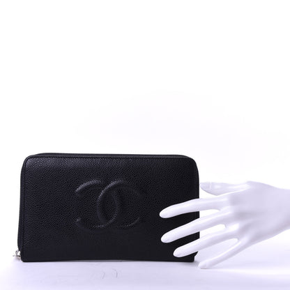 Chanel Caviar Large Timeless CC Zip Around Organizer Wallet Black 2 of 8