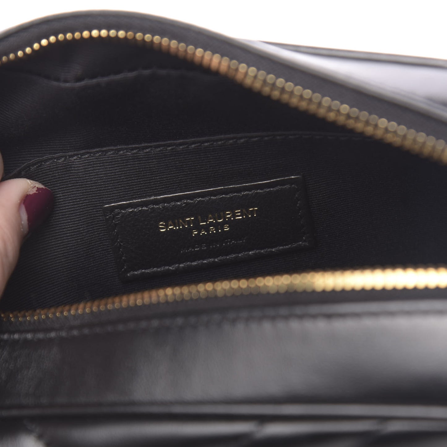 Calfskin Matelasse Monogram Lou Camera Bag Black
