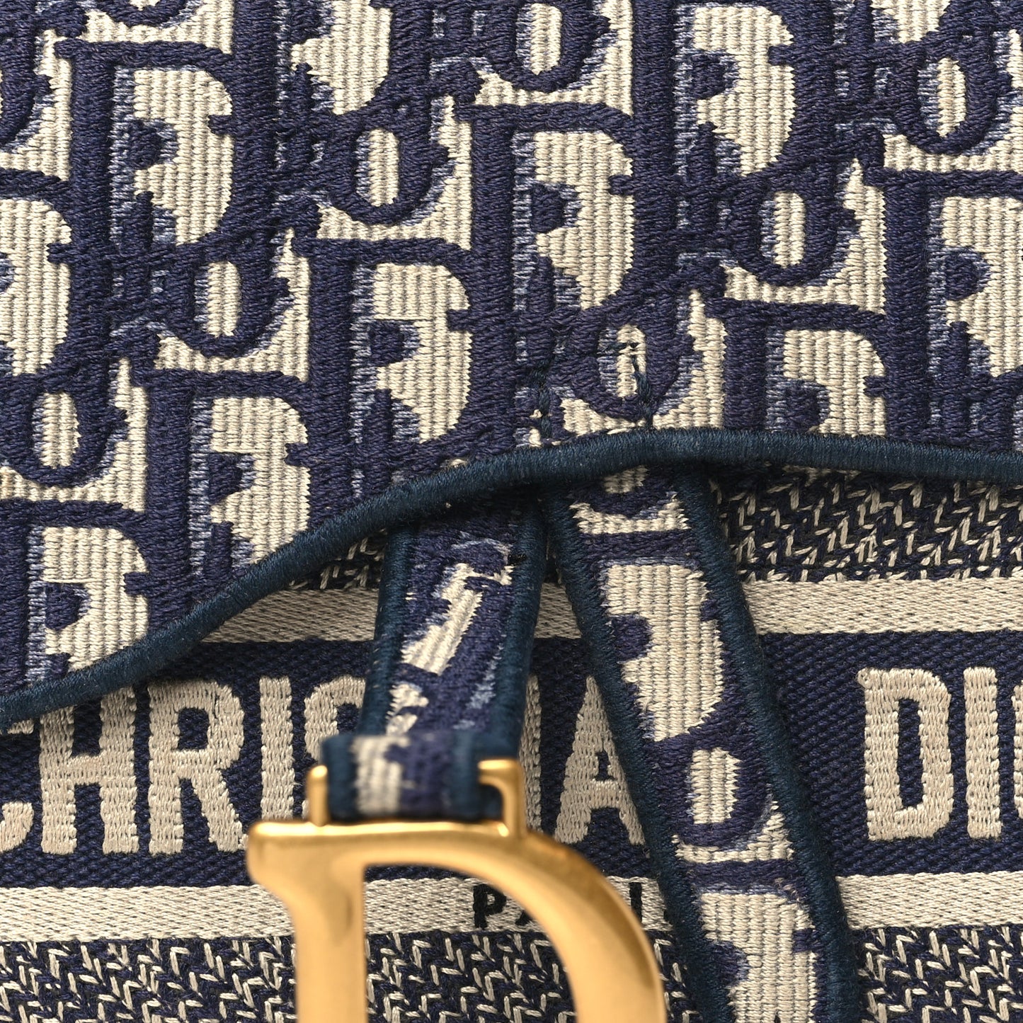Oblique Slim Saddle Pouch Blue