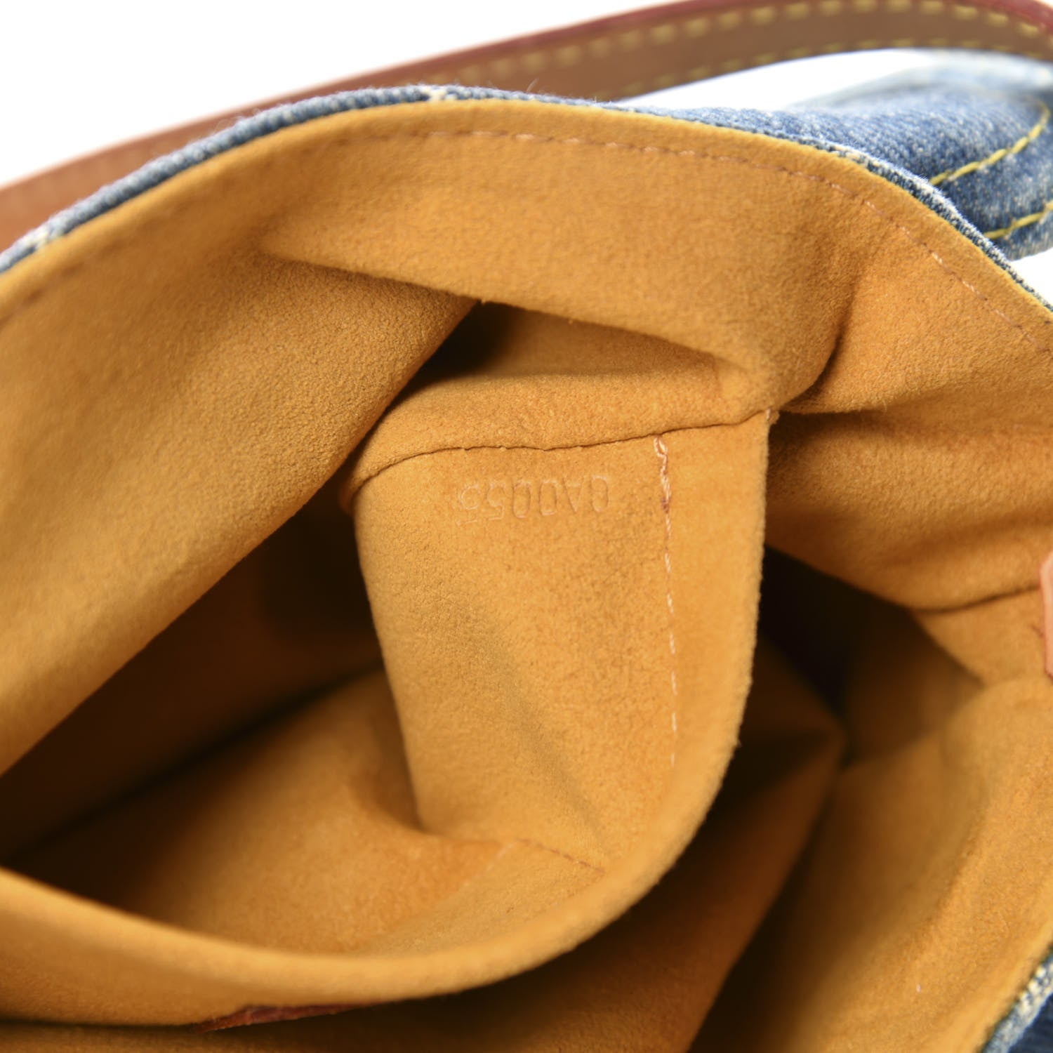 Louis Vuitton Monogram Denim Mini Pleaty Blue 9 of 10