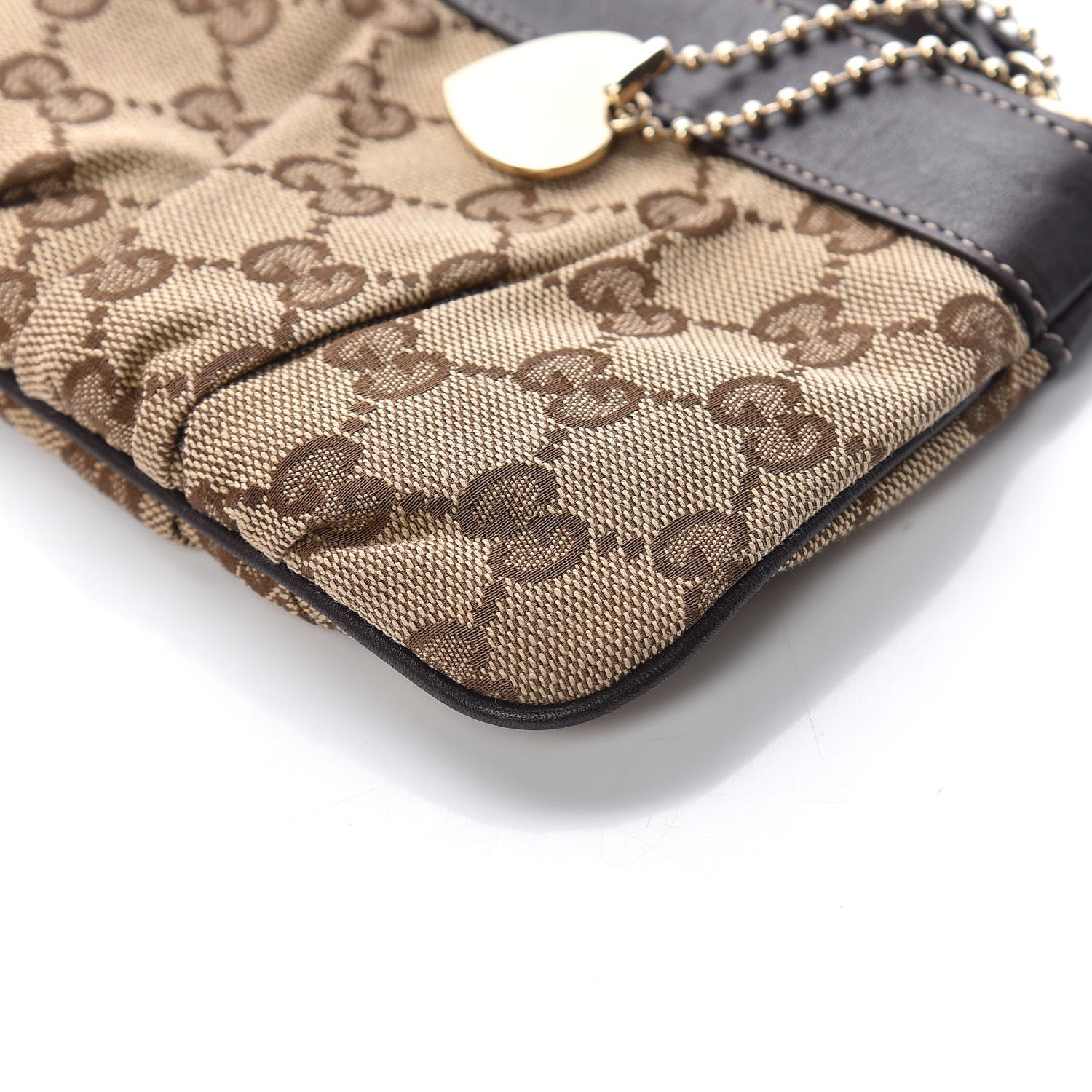 Gucci Monogram Hearts Wristlet Dark Brown 9 of 10