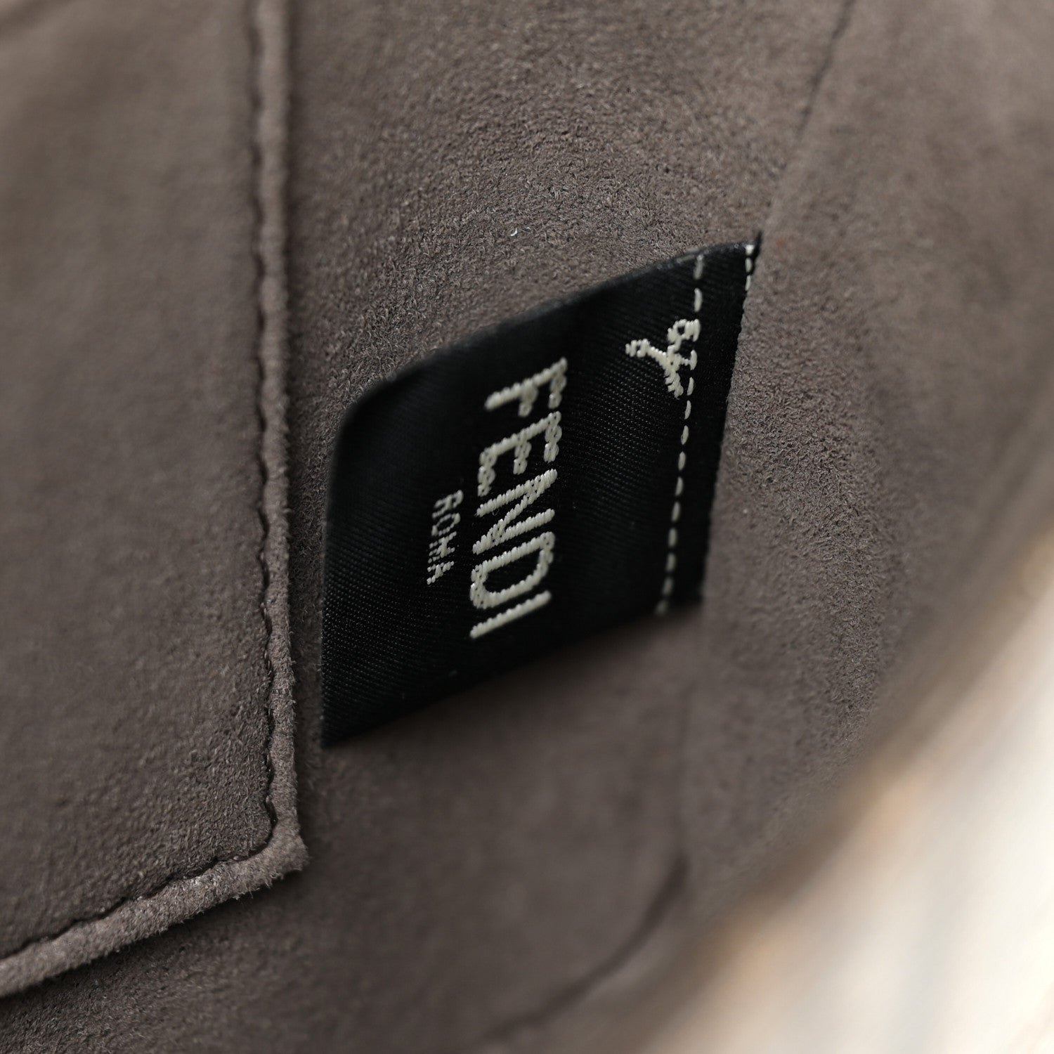 Fendi Glazed Fabric Vitello Century FF 1974 Stamp Patch Mini Double F Crossbody Bag Mogano Panna Caramello 6 of 12
