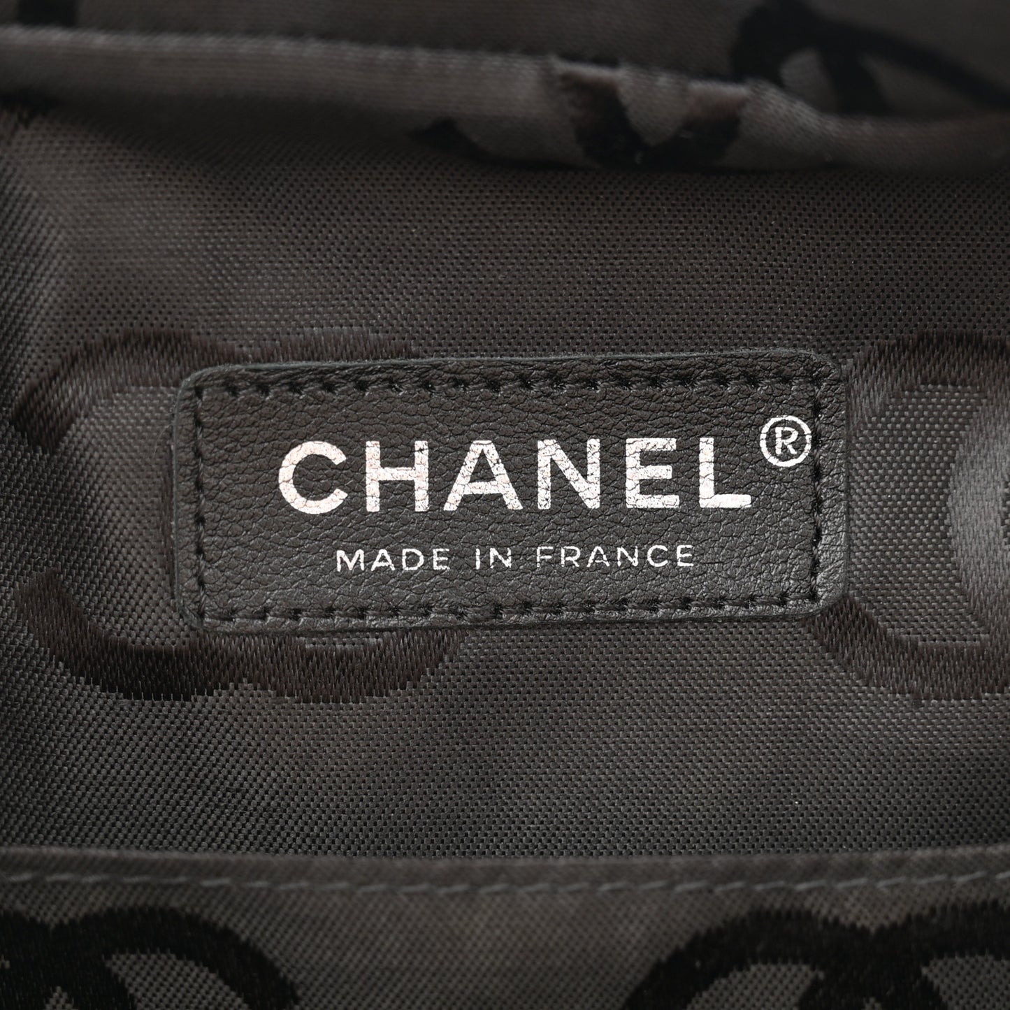 Calfskin Quilted Large Cambon Multipocket Reporter Beige Black