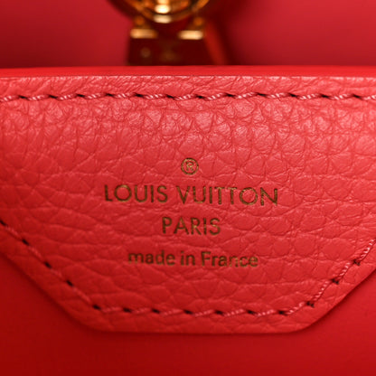 Louis Vuitton Taurillon Snakeskin Capucines PM Coral 6 of 8