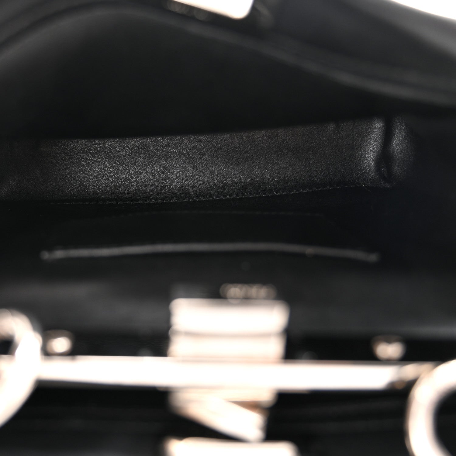 Fendi Nappa Lace Up Mini Peekaboo Iconic Satchel Black 5 of 11