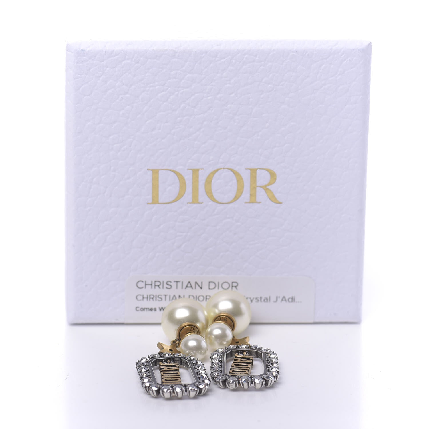 Christian Dior Pearl Crystal J'Adior Tribales Earrings Antique Gold 5 of 5