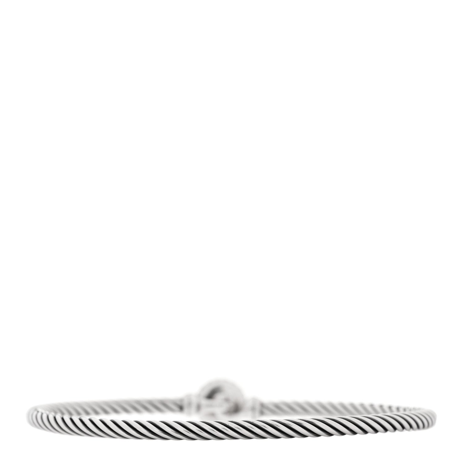 David Yurman Sterling Silver Diamond 3mm Chatelaine Bracelet 2 of 4