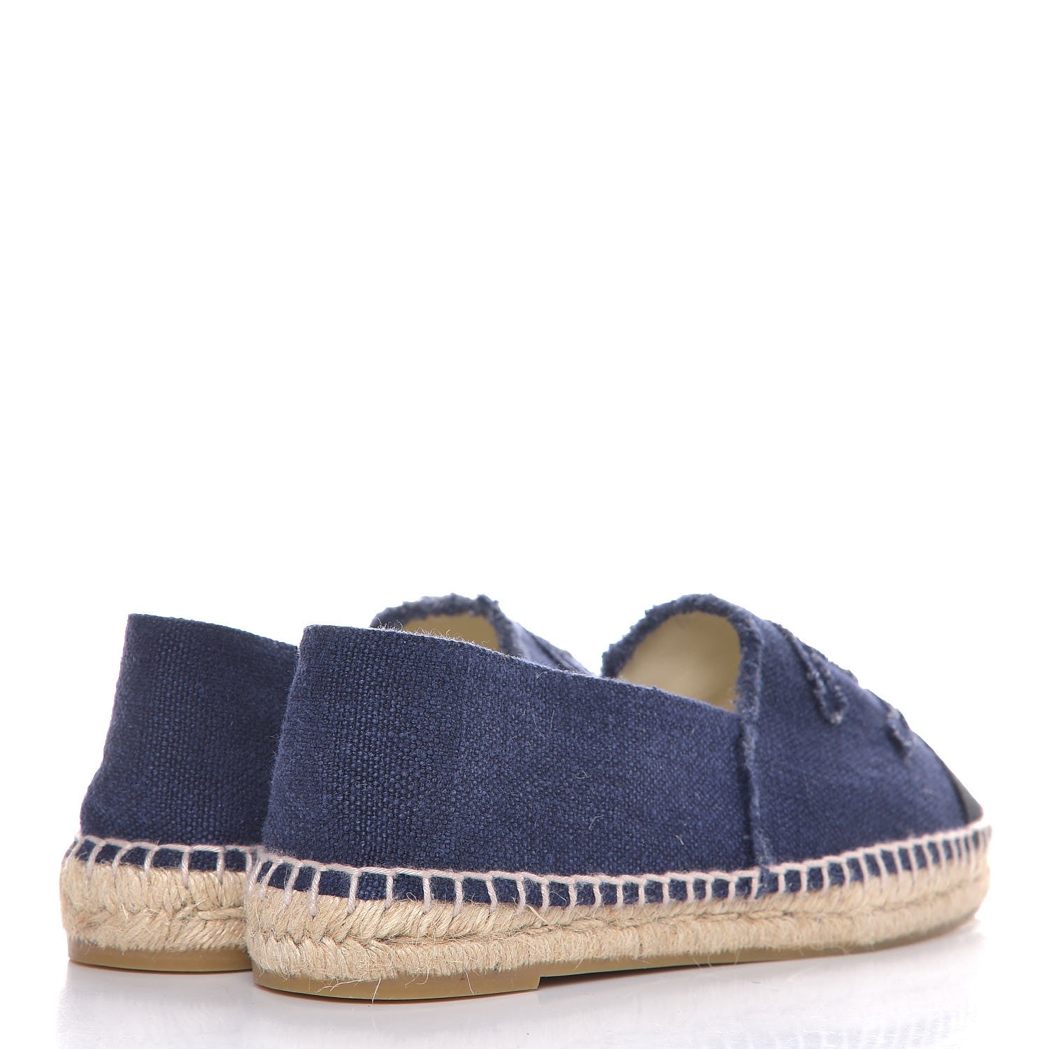 Chanel Linen CC Espadrilles 42 Navy Black 4 of 9