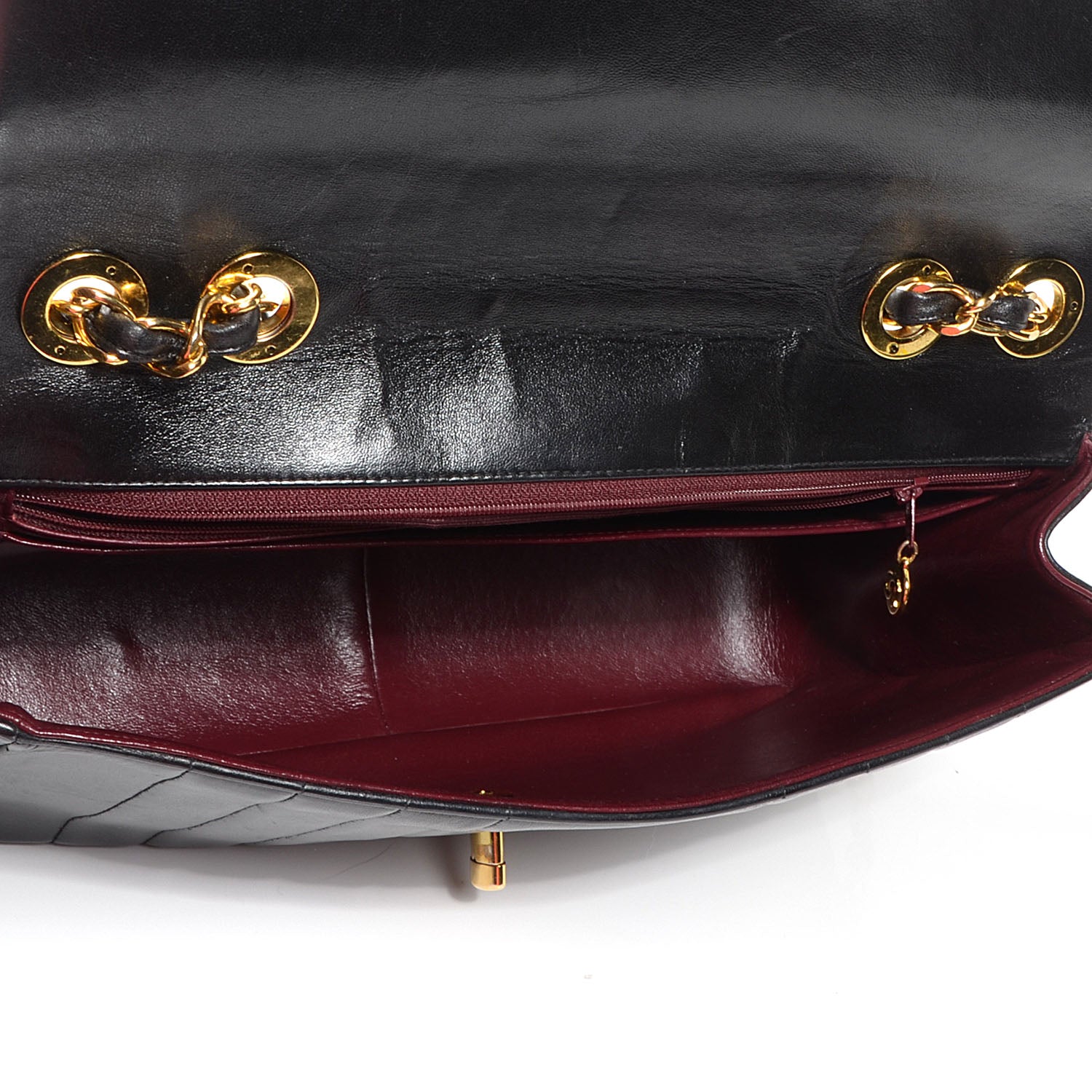 Chanel Lambskin Vertical Quilt Jumbo Flap Black 5 of 8