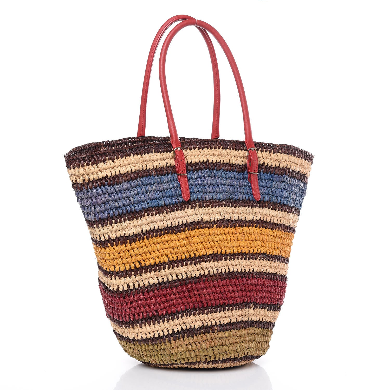 Balenciaga Straw Panier Basket Tote Multicolor 3 of 11