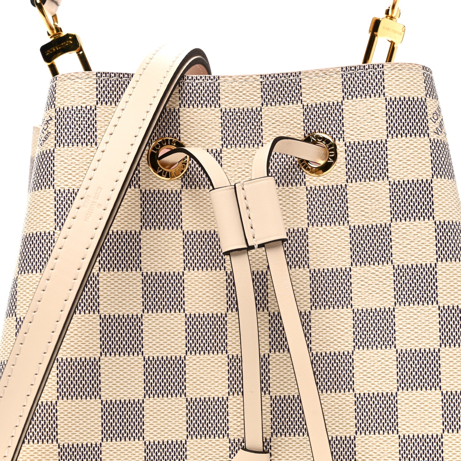 Louis Vuitton Damier Azur Braided Neonoe BB Pink 8 of 11