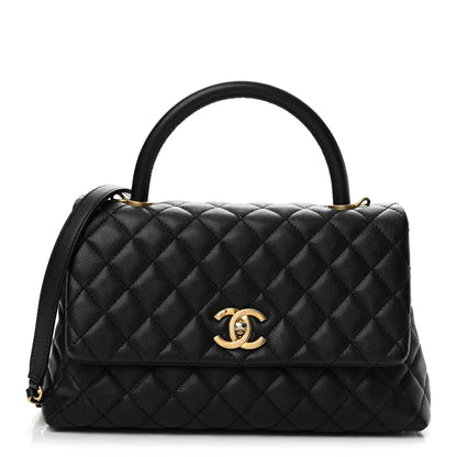 Chanel Caviar Quilted Small Coco Handle Flap Black 1 of 14