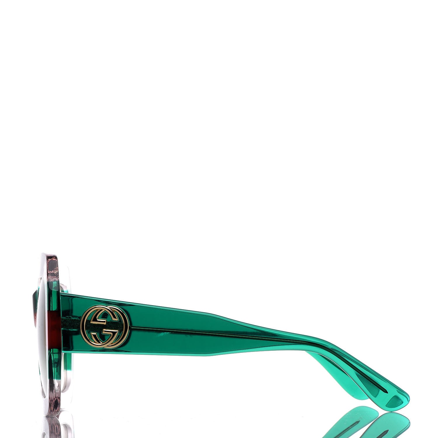 Gucci Square Web Frame GG0178S Sunglasses Green Red 3 of 7