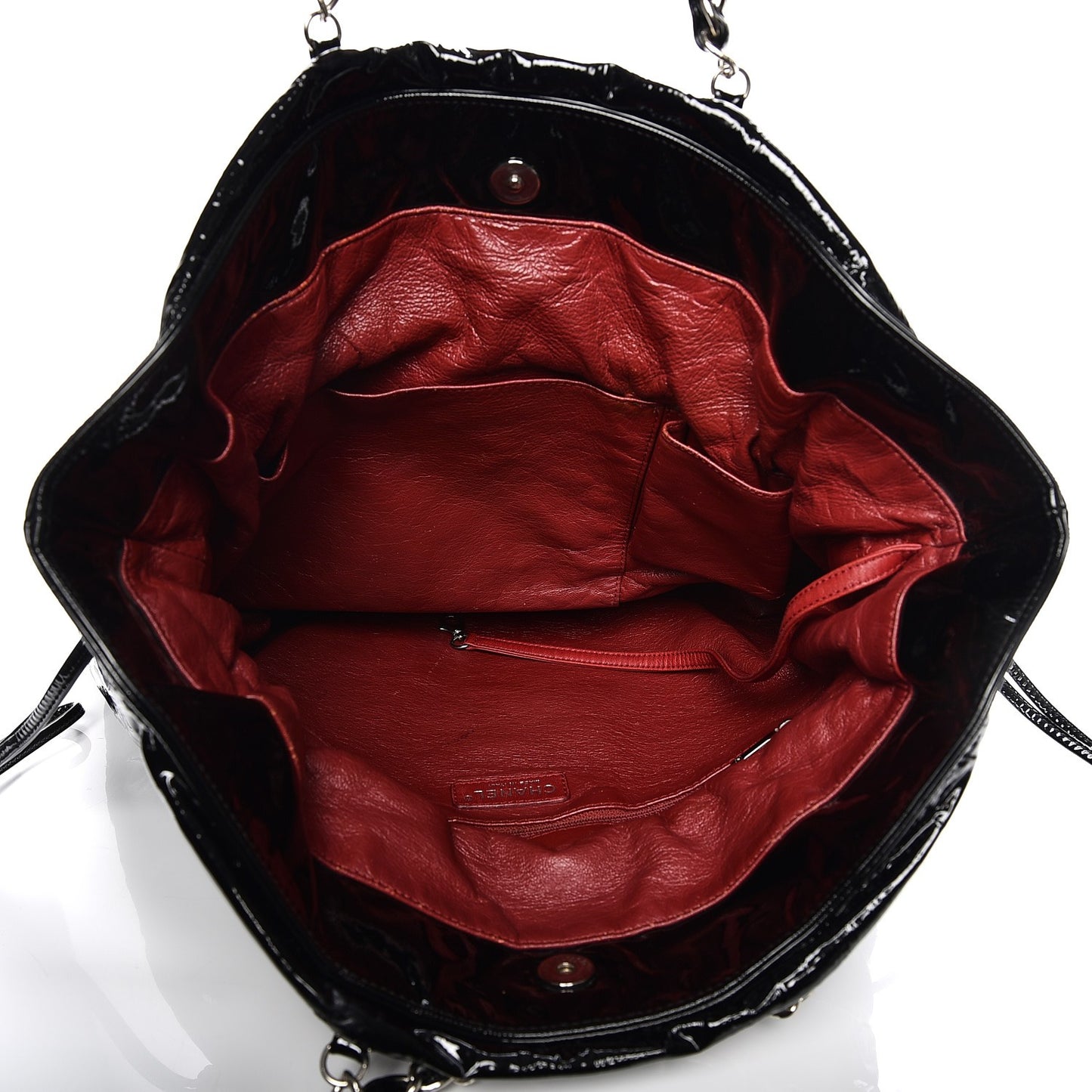 Patent Bonbons Shopper Tote Black