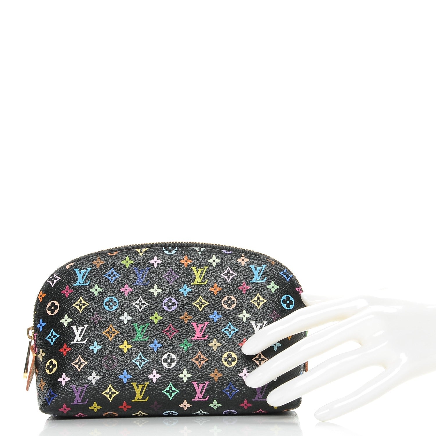 Louis Vuitton Monogram Multicolor Cosmetic Pouch Black Grenade 2 of 7