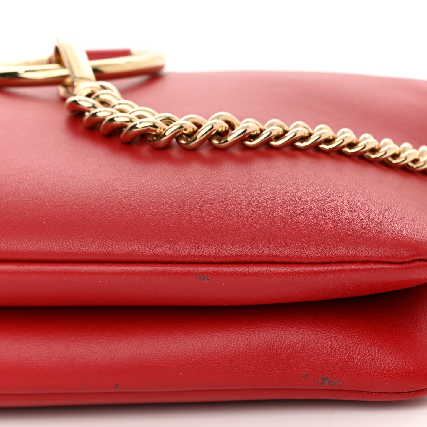 Supple Lambskin Small Faye Soft Zippered Shoulder Bag Red Crush