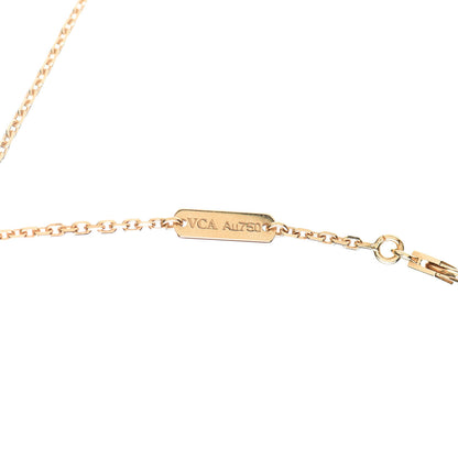 Van Cleef & Arpels 18K Yellow Gold Diamond Yellow Mother of Pearl Vintage Alhambra Pendant Necklace 7 of 9