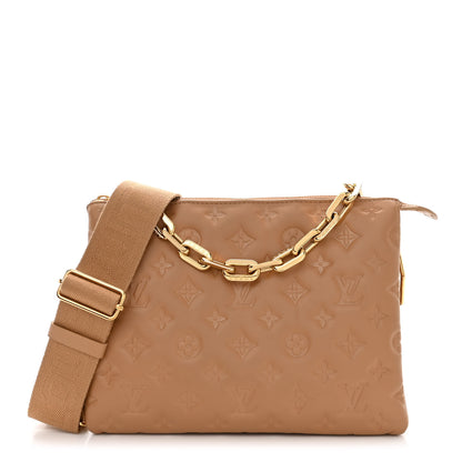 Louis Vuitton Lambskin Embossed Monogram Coussin PM Camel 1 of 11