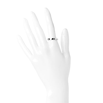 Cartier Platinum Diamond 3mm C De Wedding Band Ring 56 7.5 2 of 4