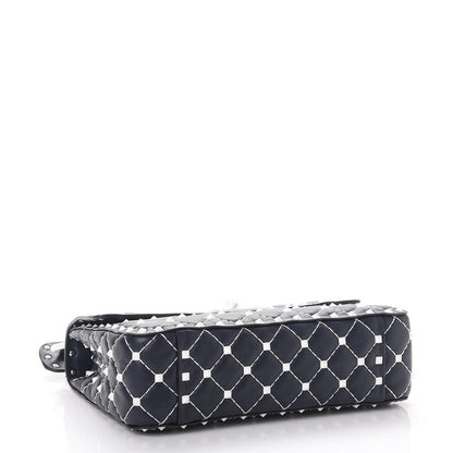 Valentino Garavani Nappa Medium Free Rockstud Spike Shoulder Bag Marine 5 of 8