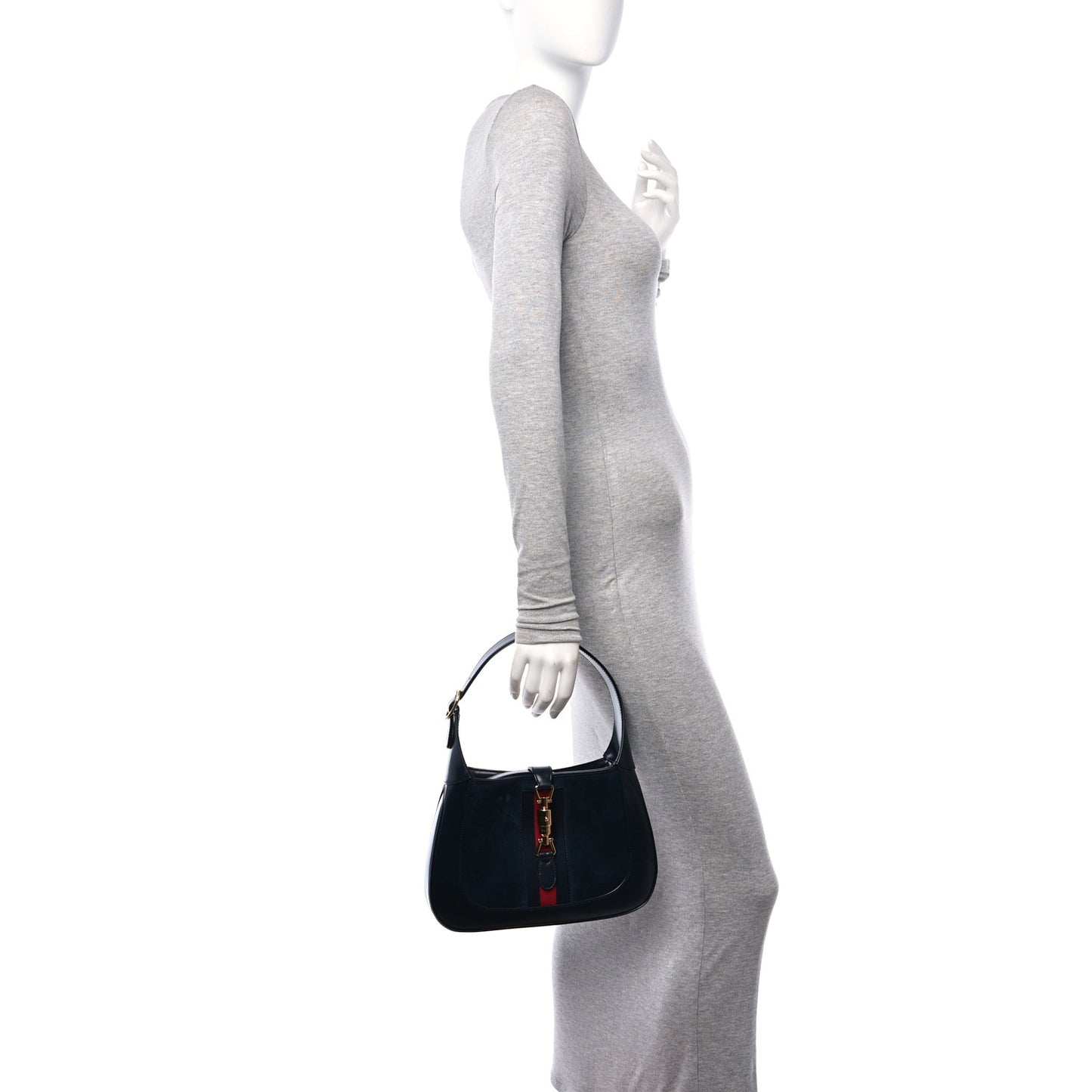 Suede Boarded Dyana Lux Calfskin Suede Small Jackie 1961 Hobo Navy