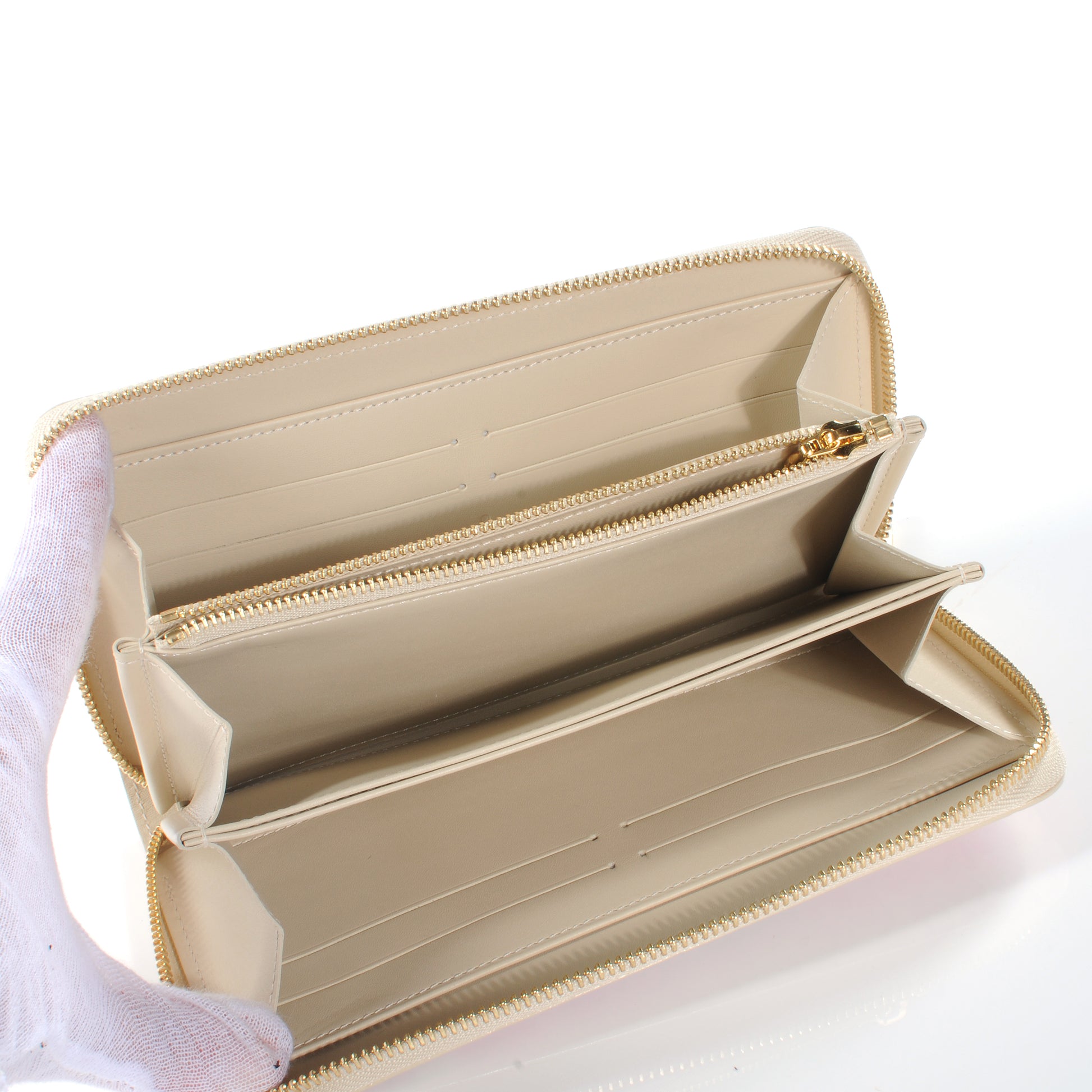Louis Vuitton Vernis Leopard Zippy Wallet Blanc Corail 4 of 6