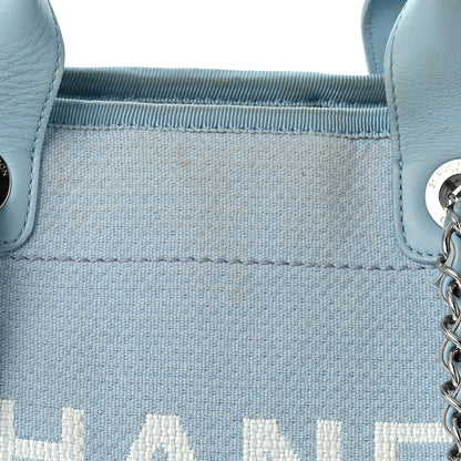 Chanel Mixed Fibers Small Deauville Tote Light Blue 9 of 14