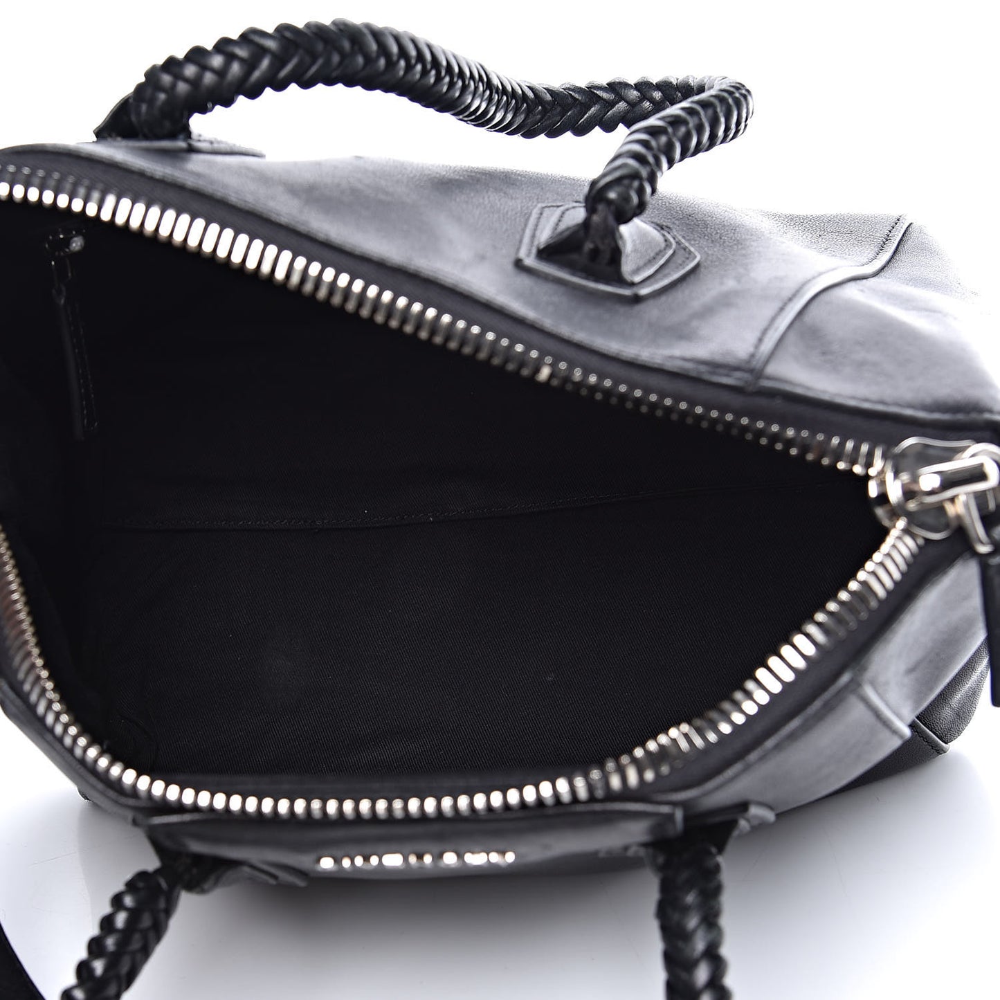 Calfskin Braid Small Antigona Black