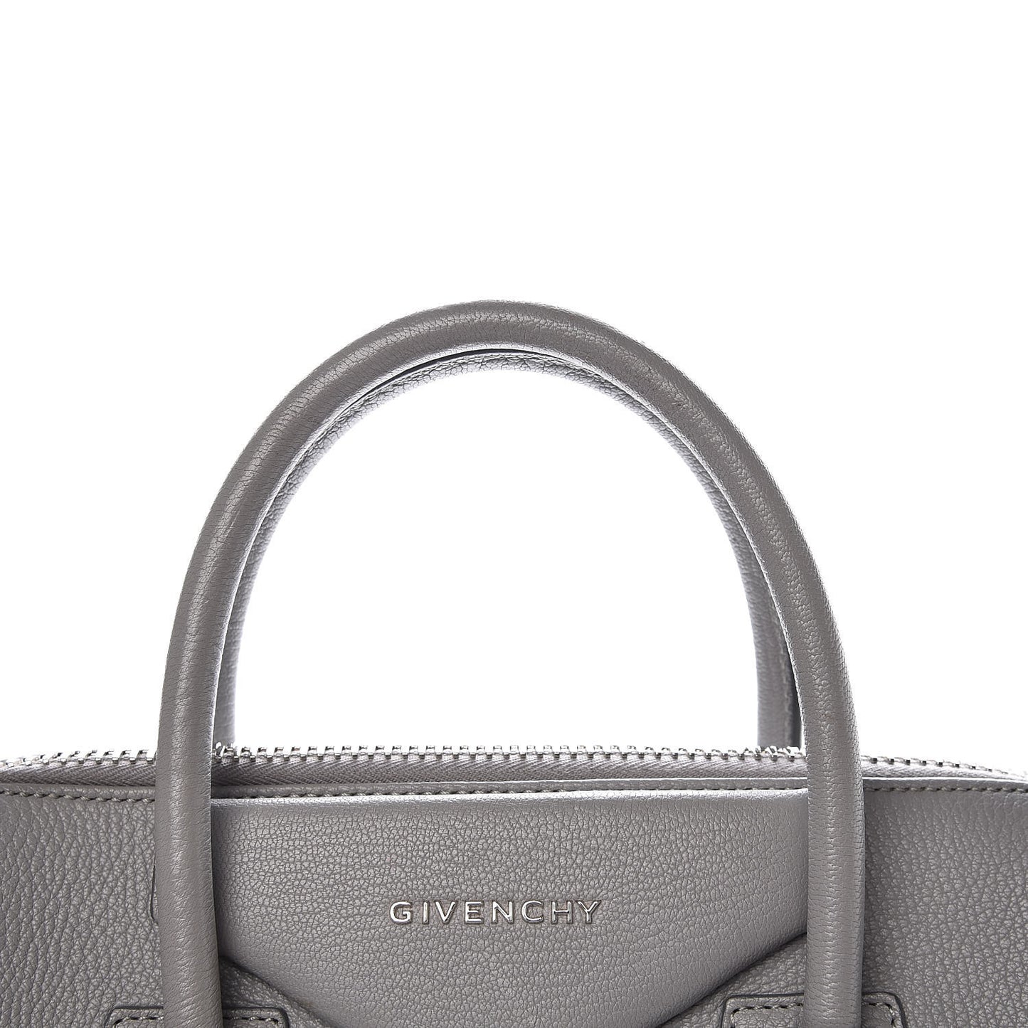 Sugar Goatskin Medium Antigona Pearl Grey