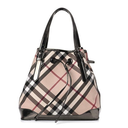 Burberry Supernova Check Drawstring Tote Black 1 of 18