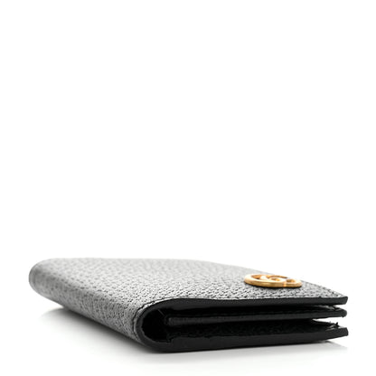 Gucci Calfskin Boar Effect GG Marmont Card Case Black 4 of 7