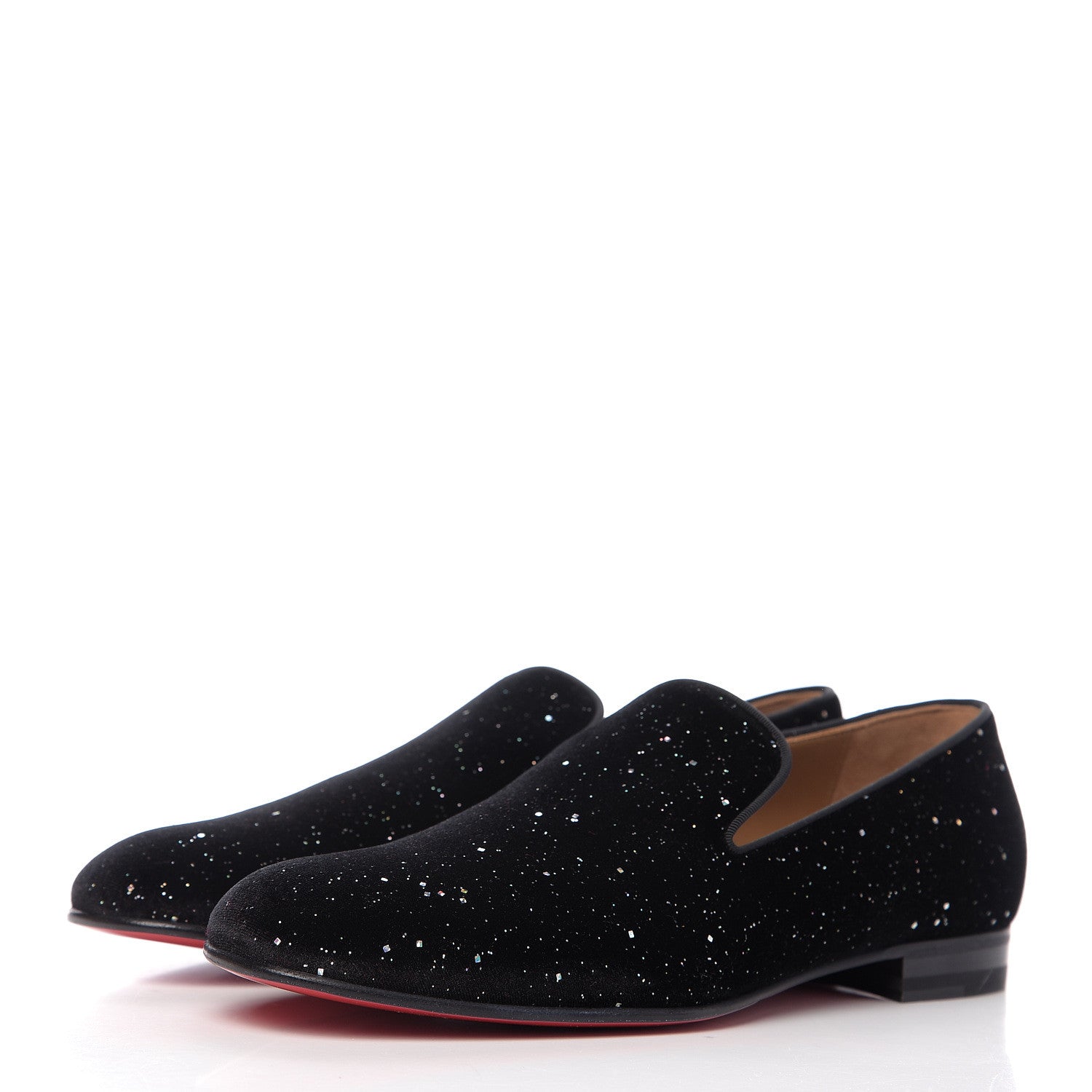 Christian Louboutin Velvet Galactica Mens Rollerboy Flat Loafers 43 Black 3 of 8