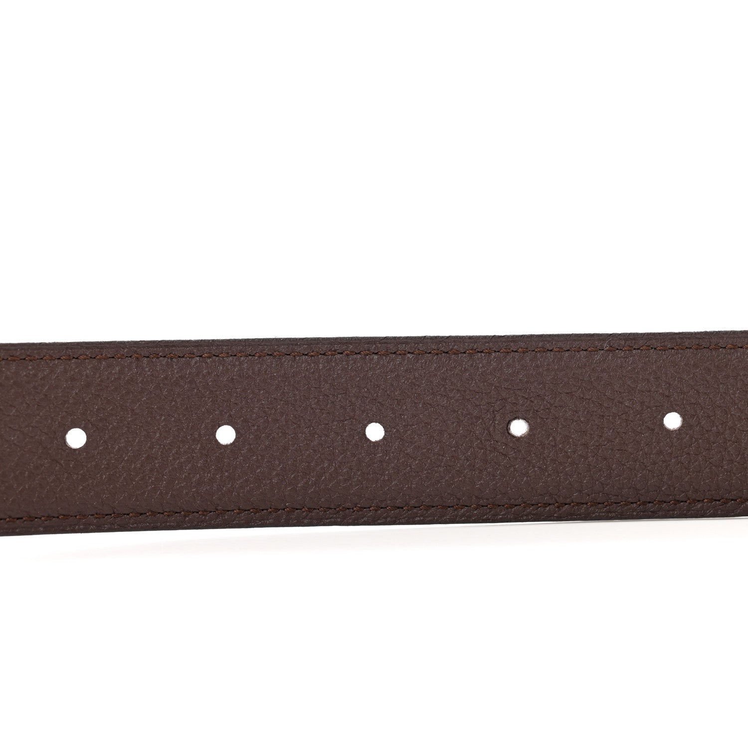 Hermes Box Togo 32mm H Belt 85 34 Black Chocolate 5 of 7