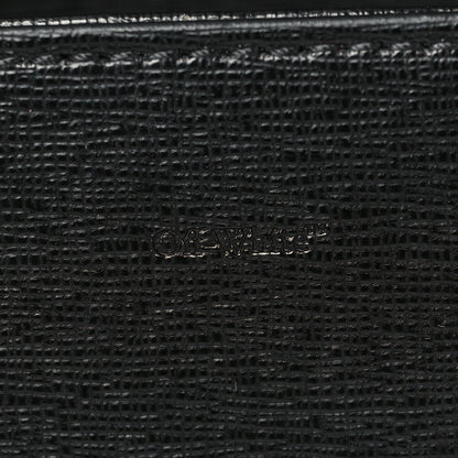 Off-White Saffiano Striped Diag Binder Flap Bag Black White 5 of 8