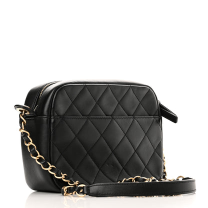 Chanel Calfskin Quilted Enchained Camera Case Bag Black 3 of 10