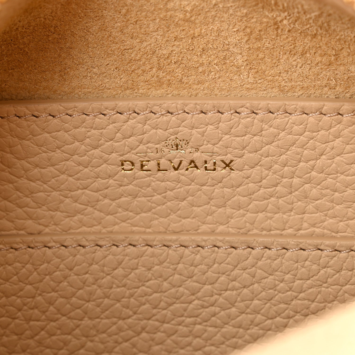 Delvaux Taurillon Soft Mini Cool Box Satchel Dune 6 of 10