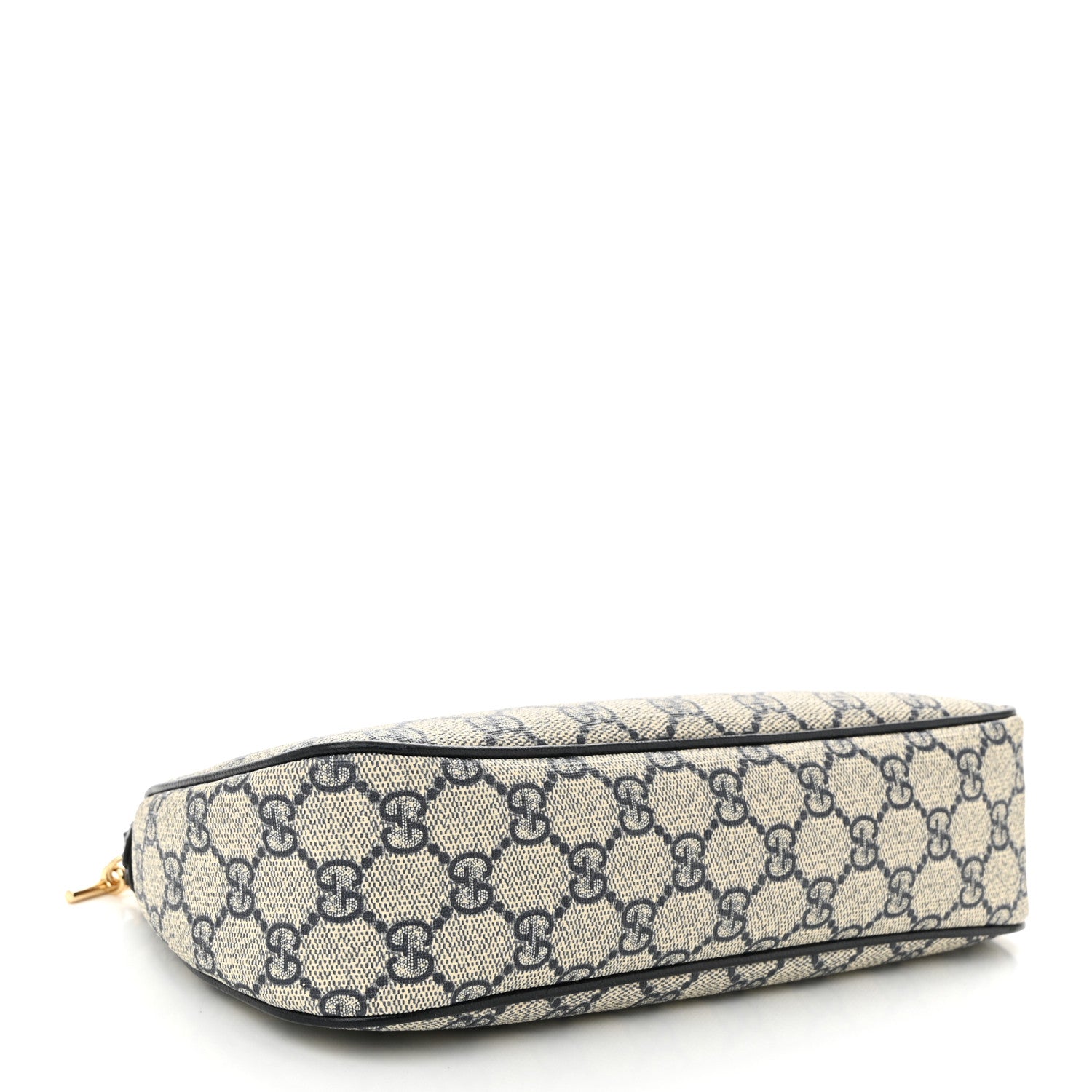 Gucci GG Supreme Monogram Textured Dollar Calfskin Web Small Ophidia GG Handbag Beige Blue 4 of 10