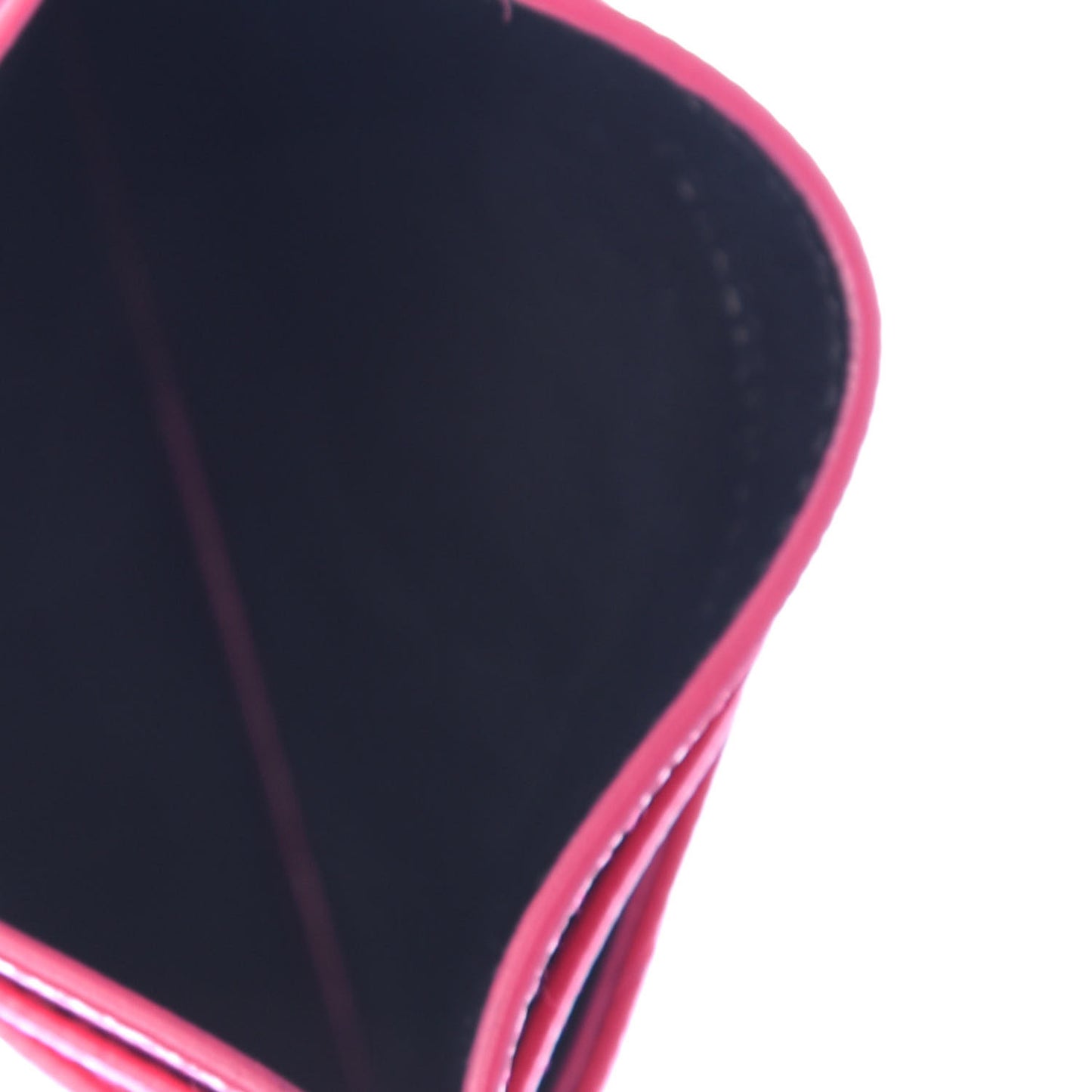 Grain De Poudre Matelasse Chevron Monogram Credit Card Case Fresh Fuxia