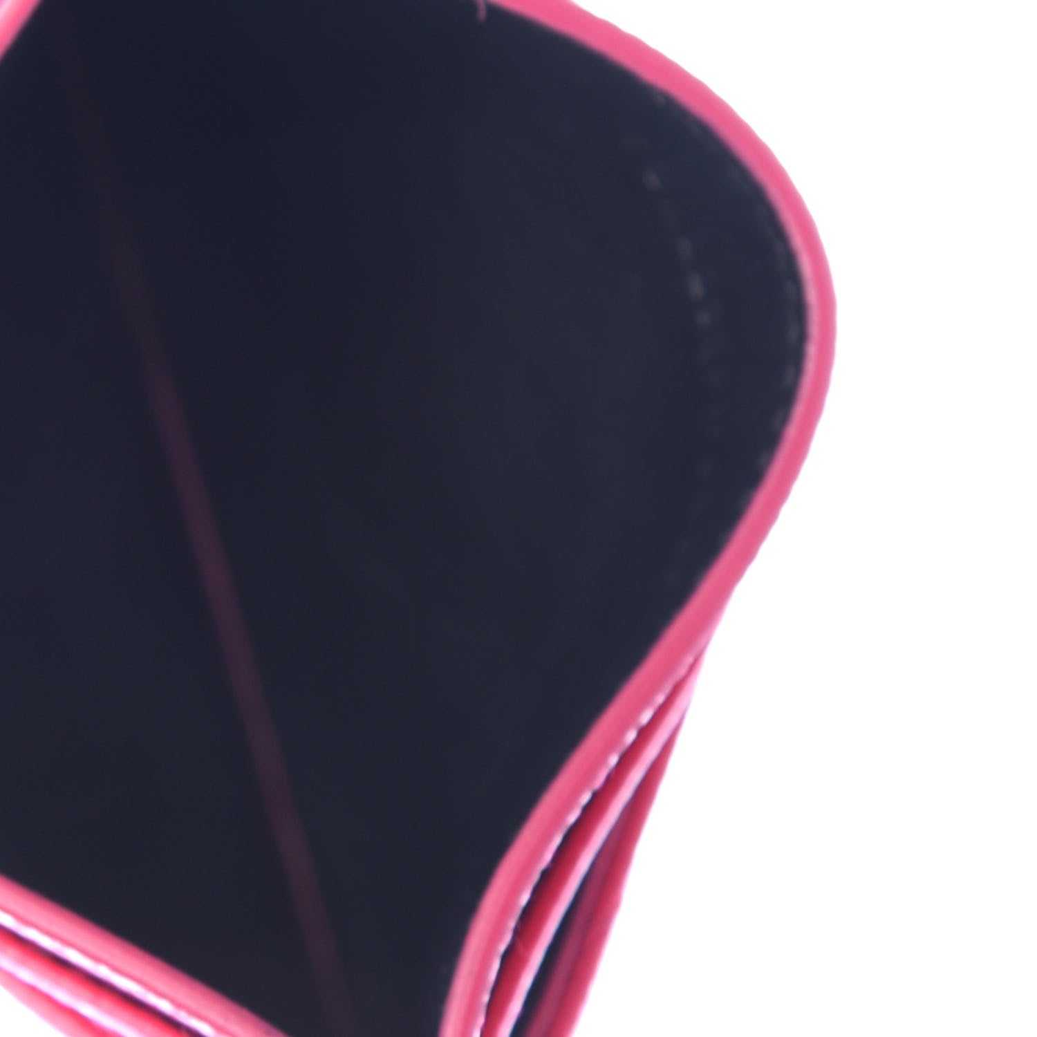 Saint Laurent Grain De Poudre Matelasse Chevron Monogram Credit Card Case Fresh Fuxia 5 of 8